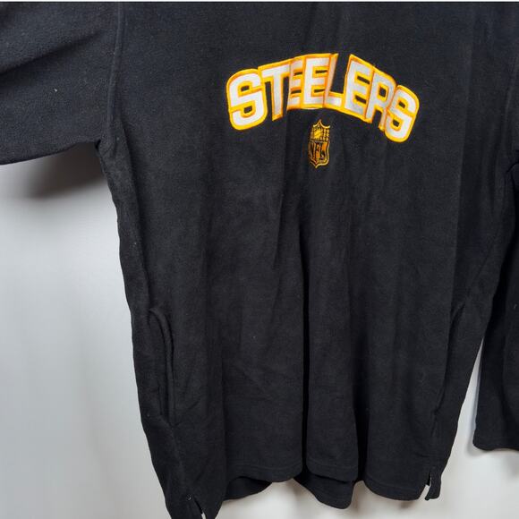Vintage Reebok Men's 1/4 Zip Jacket NFL Pittsburgh Steelers Black Size 2XL - Picture 5 of 6
